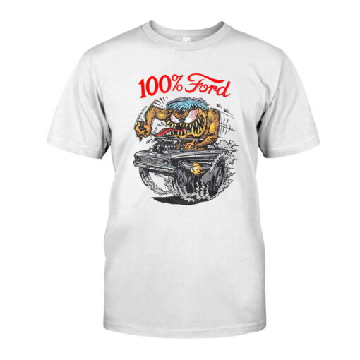 100 percent ford White Shirt 1