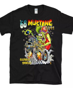 68 mustang rat fink Black Shirt 1