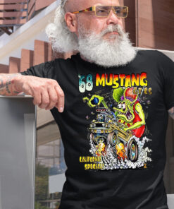 68 mustang rat fink Black Shirt 2