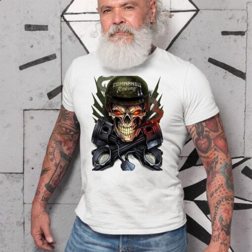 Commando racing hot rod WhiteShirt 2