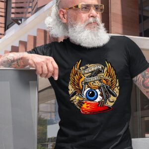 Flying eyeball custom culture T shirt