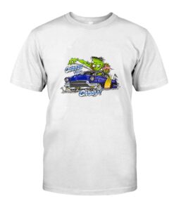 Frankenstein hot rod WhiteShirt 1