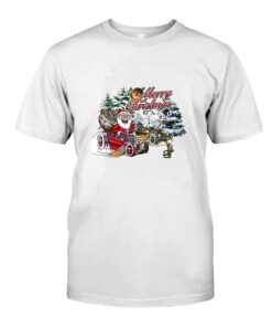 Hot rod santa chrismast WhiteShirt 1