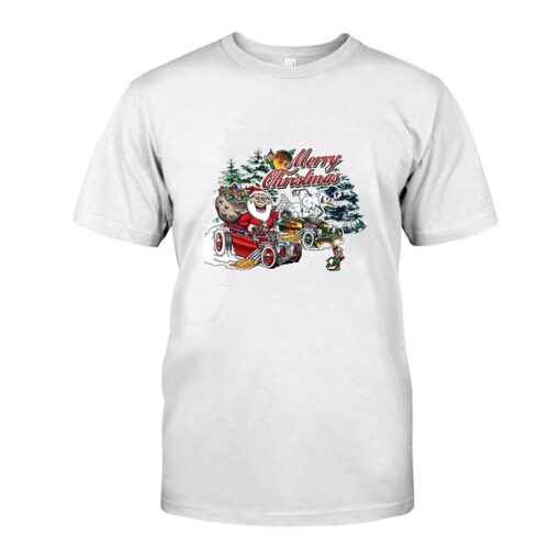 Hot rod santa chrismast WhiteShirt 1