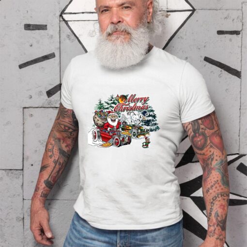 Hot rod santa chrismast WhiteShirt 2