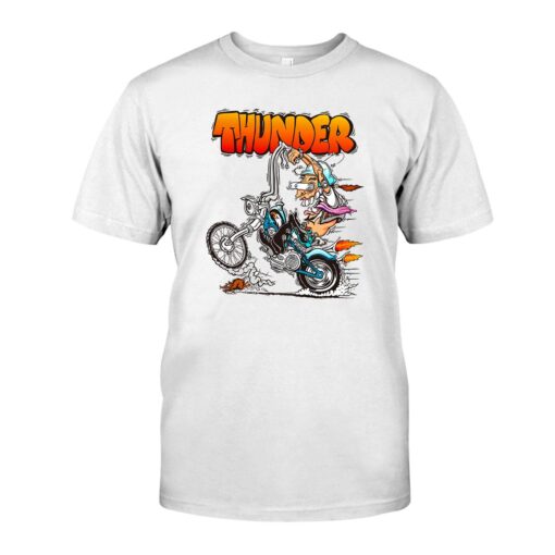 Motorcycle thunder hot rod WhiteShirt 1