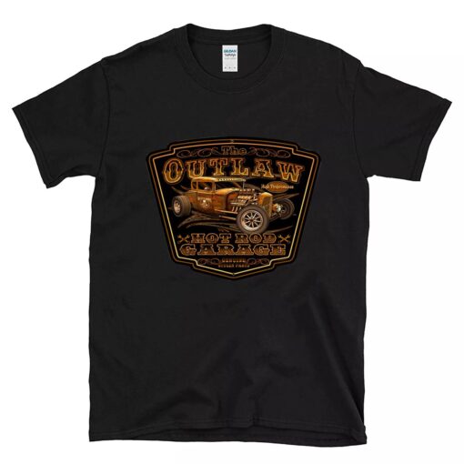 Outlaw hotrod garage BlackShirt 1