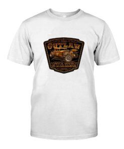 Outlaw hotrod garage WhiteShirt 1