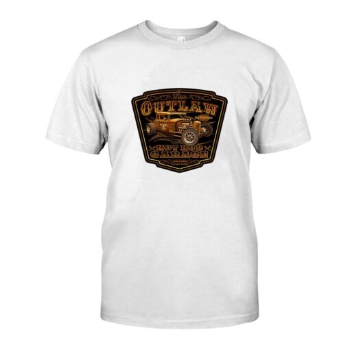 Outlaw hotrod garage WhiteShirt 1