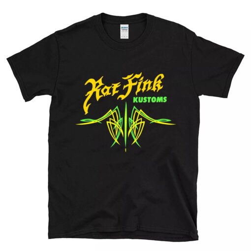 Pinstriping Rat fink kustom BlackShirt 1