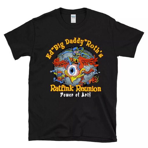 Rat fink Ed roth big daddy hot rod BlackShirt 1