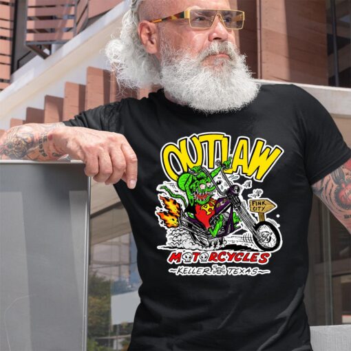 Rat fink out law motorcycles BlackShirt 2