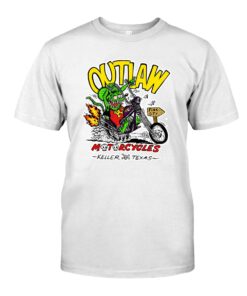 Rat fink out law motorcycles WhiteShirt 1