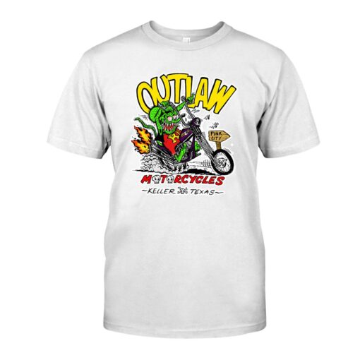 Rat fink out law motorcycles WhiteShirt 1