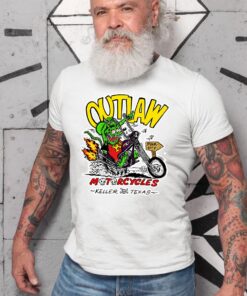 Rat fink out law motorcycles WhiteShirt 2