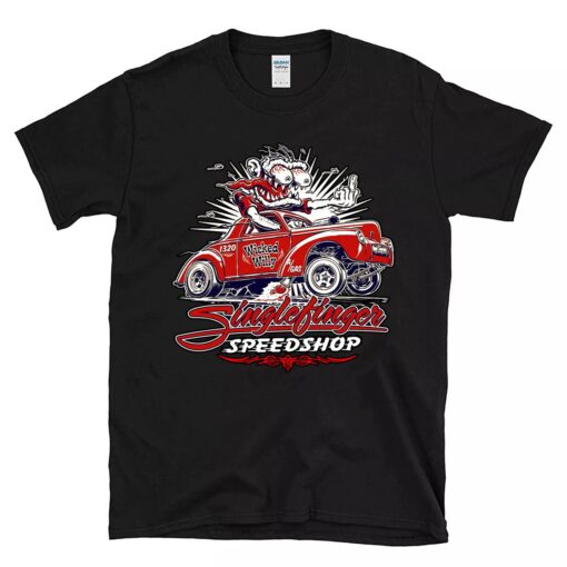 Single Finger Speed shop BlackShirt 1