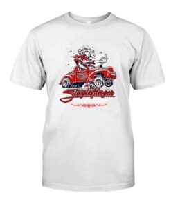 Single Finger Speed shop RAT ROD WhiteShirt 1