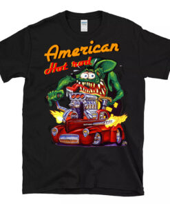 american hot rod rat fink Black Shirt 1