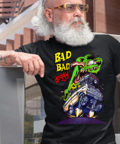 bad bad doggy rat fink Black Shirt 2