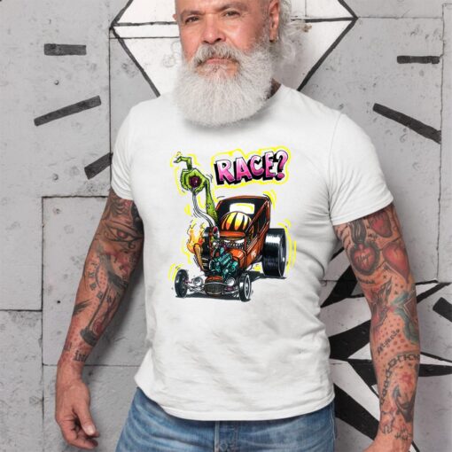 race hot rod rat fink WhiteShirt 2