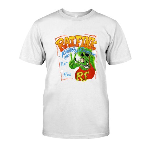 rat fink garage WhiteShirt 1