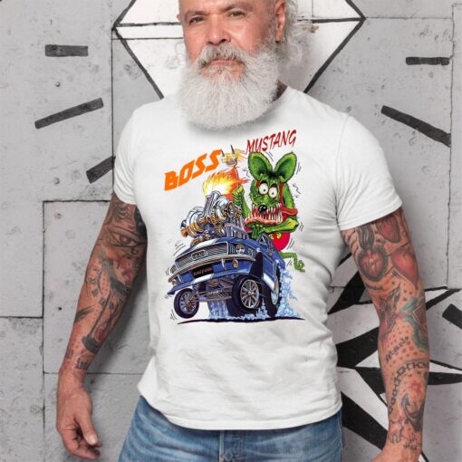 ratfink boss mustang WhiteShirt 2