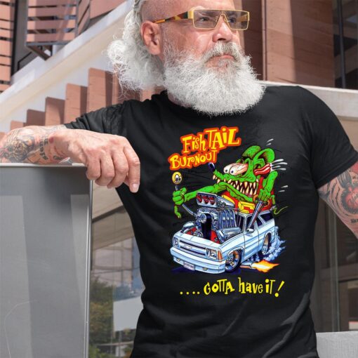 ratfink fish tail burnout BlackShirt 2