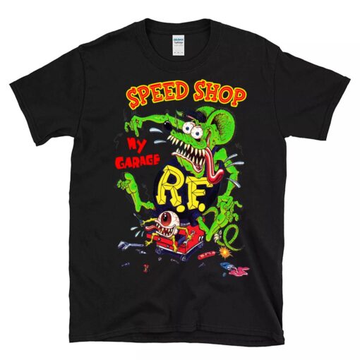 ratfink speed shop garage BlackShirt 1