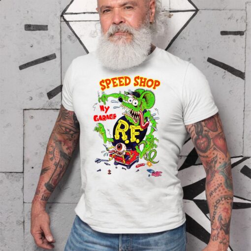 ratfink speed shop garage WhiteShirt 2