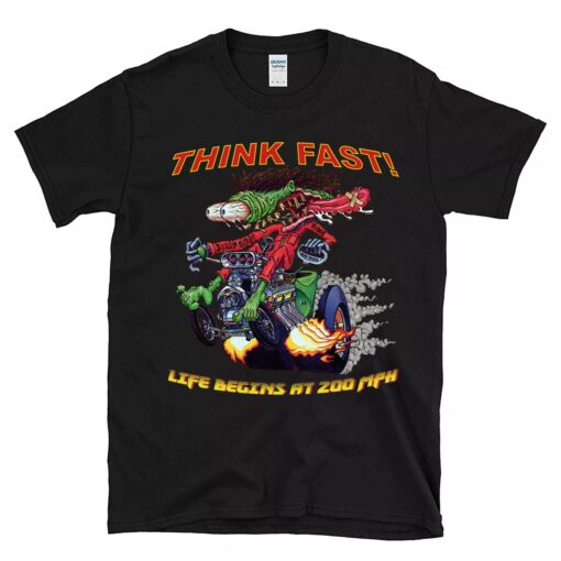 think fast hot rod BlackShirt 1