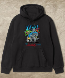 55 chevy the heartbeat continues hoodie