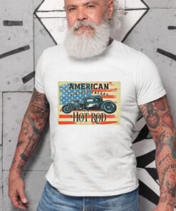 American vintage races hot rod WhiteShirt 2