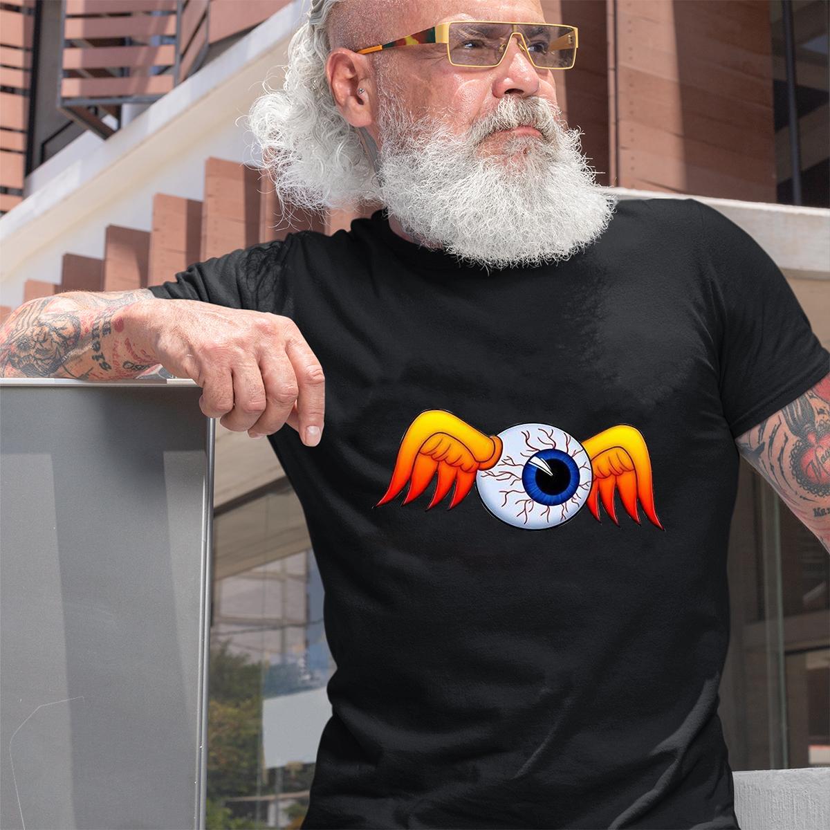 Flying eyes ball hot rod T shirt 2 Flying eyes ball hot rod BlackShirt 2