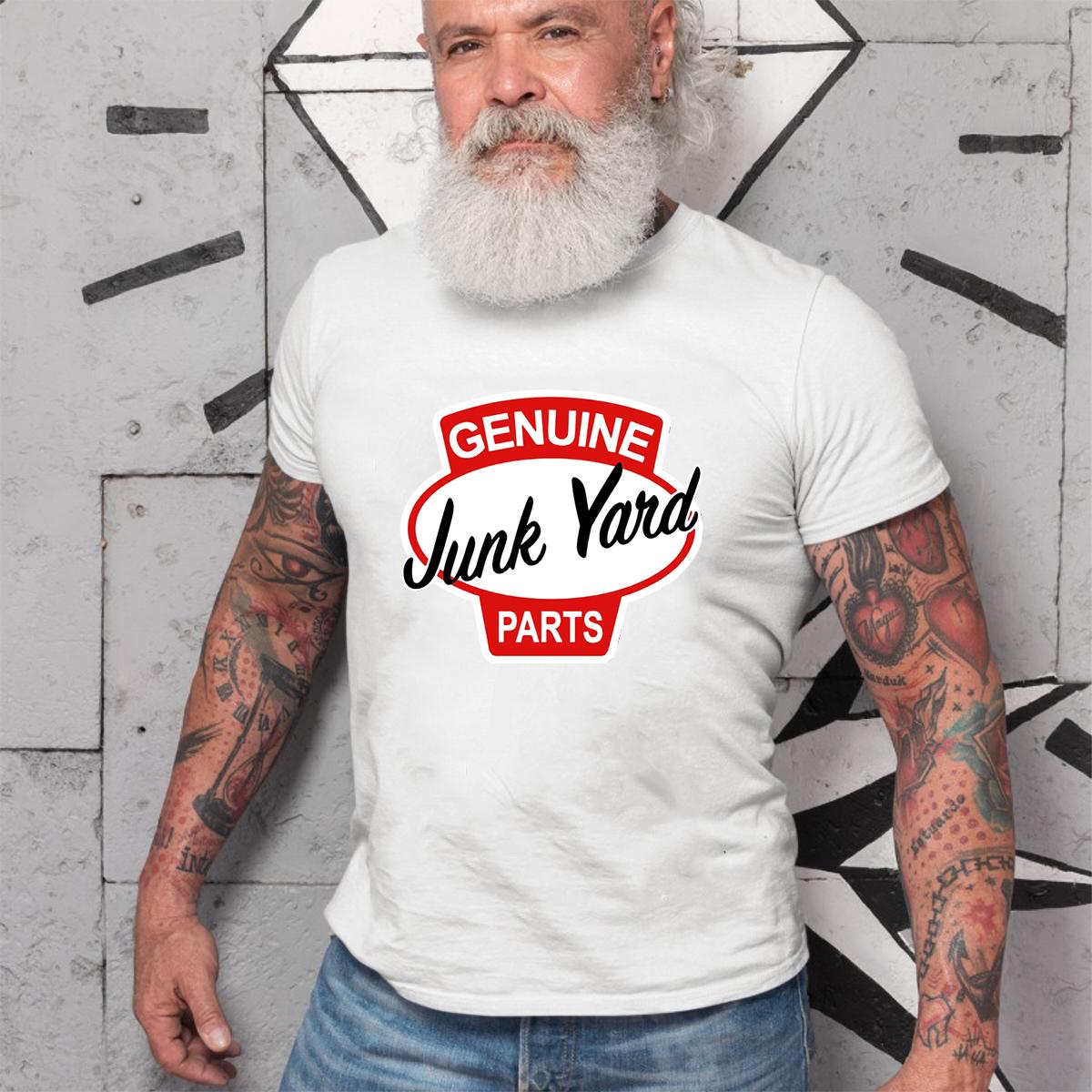 Genuine Junkyard parts hot rod T shirt 4 Genuine Junkyard parts hot rod WhiteShirt 2