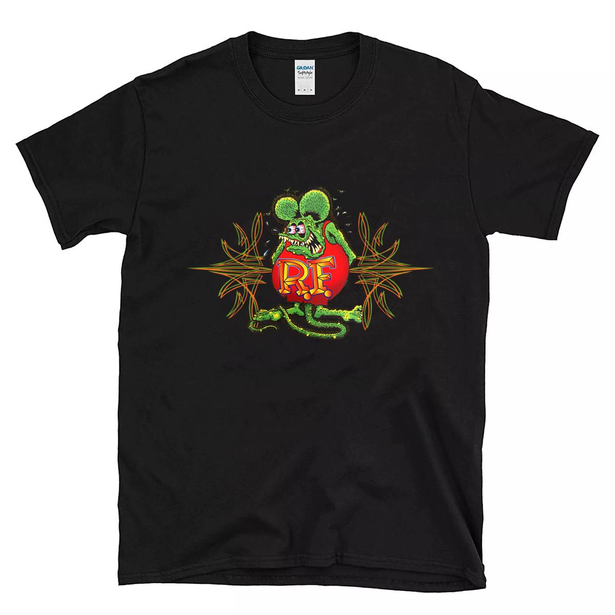 Green Rat Fink Pinstriping T shirt 1 Green Rat Fink Pinstriping BlackShirt 1 13650df258