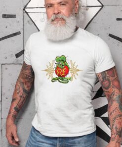 Green Rat Fink Pinstriping T shirt 8 Green Rat Fink Pinstriping WhiteShirt 2 13653ef15d