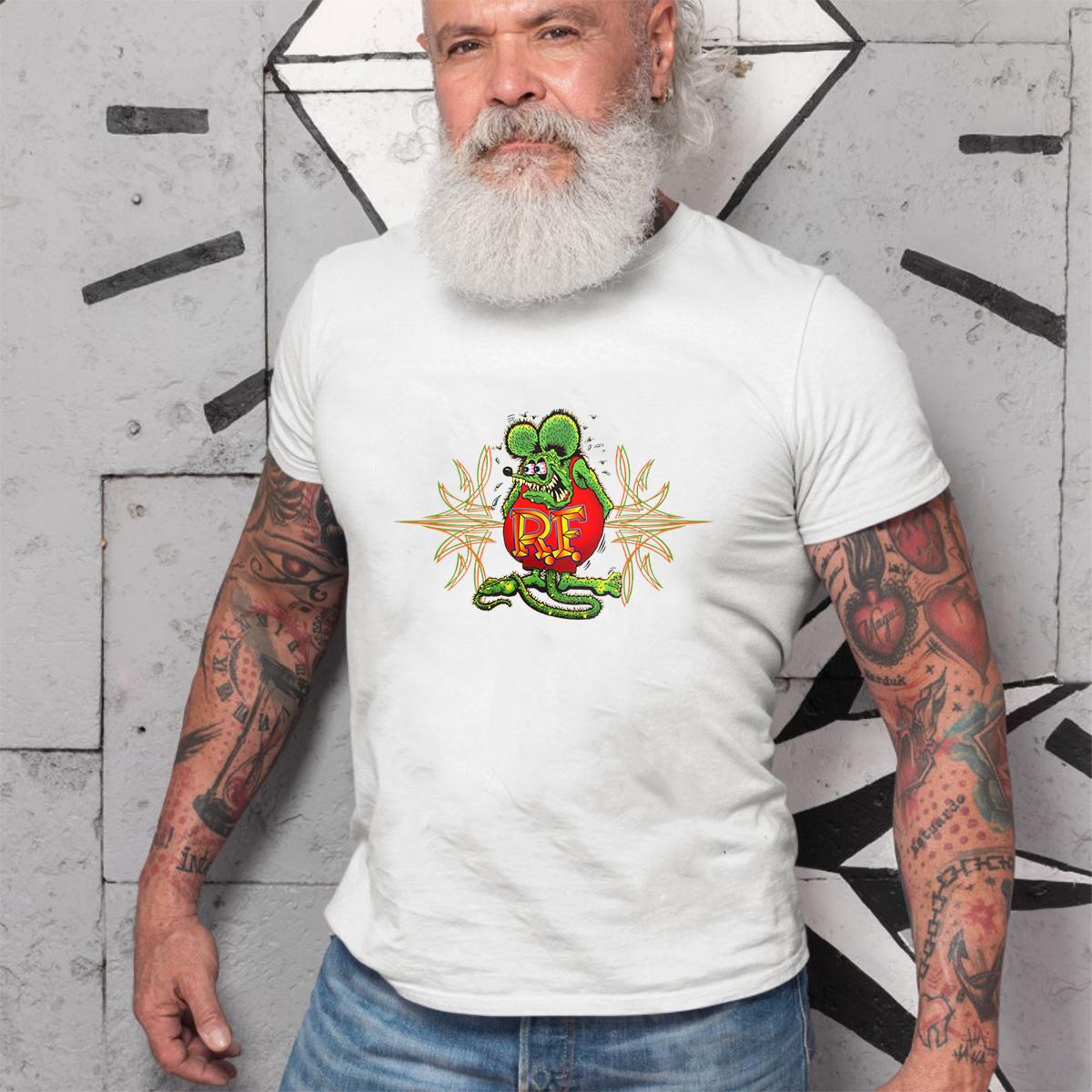 Green Rat Fink Pinstriping T shirt 4 Green Rat Fink Pinstriping WhiteShirt 2 13653ef15d