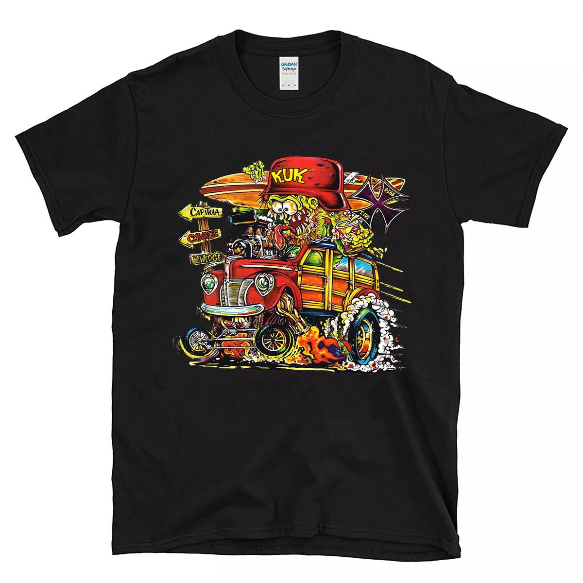 Hot rod kustom T shirt 1 Hot rod kustom BlackShirt 1
