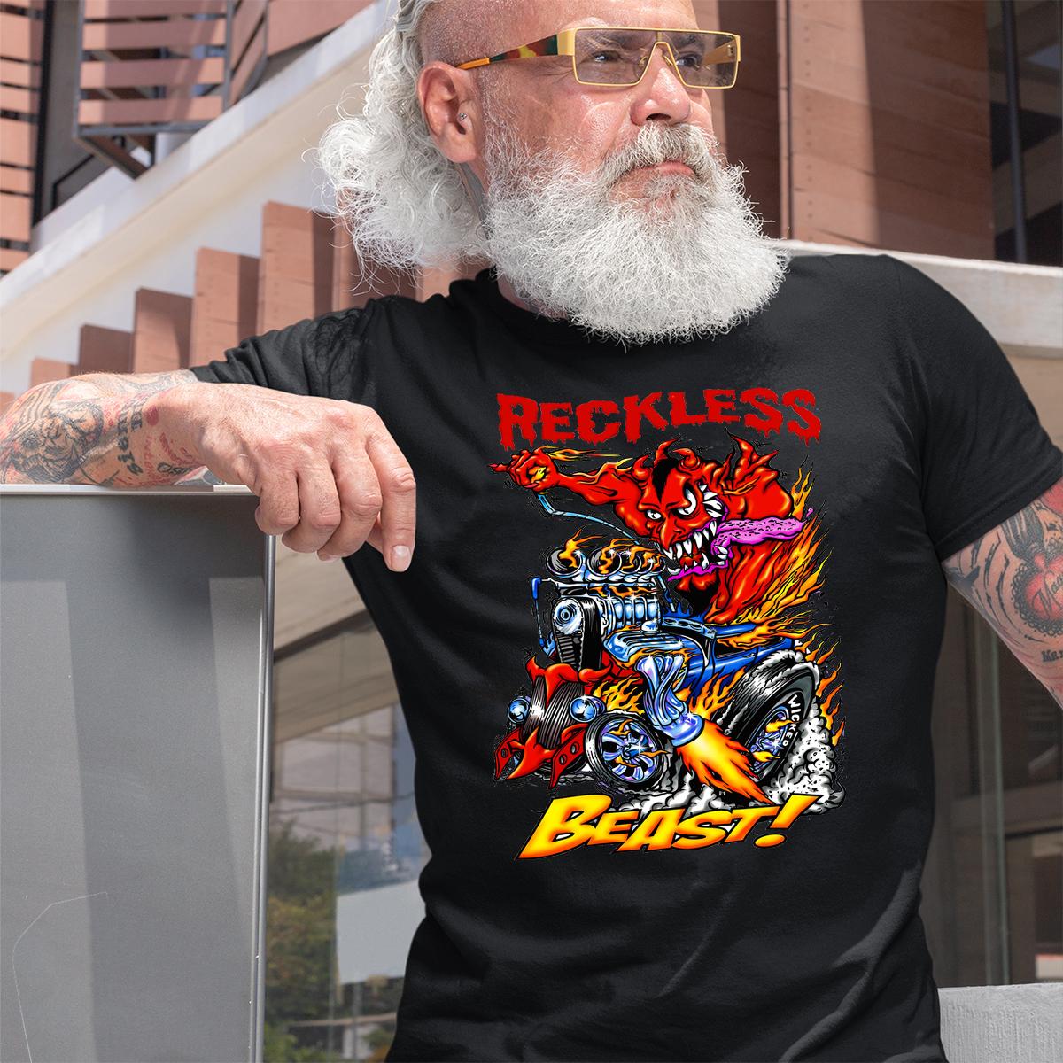Hot rod reckless beast T shirt 2 Hot rod reckless beast BlackShirt 2 115578b127
