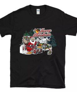 Hot rod santa Christmas T shirt