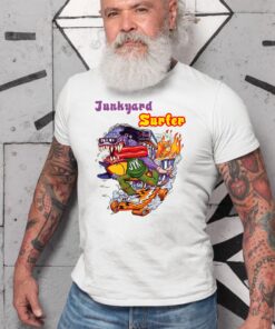 Junkyard surfer T shirt 8 Junkyard surfer WhiteShirt 2