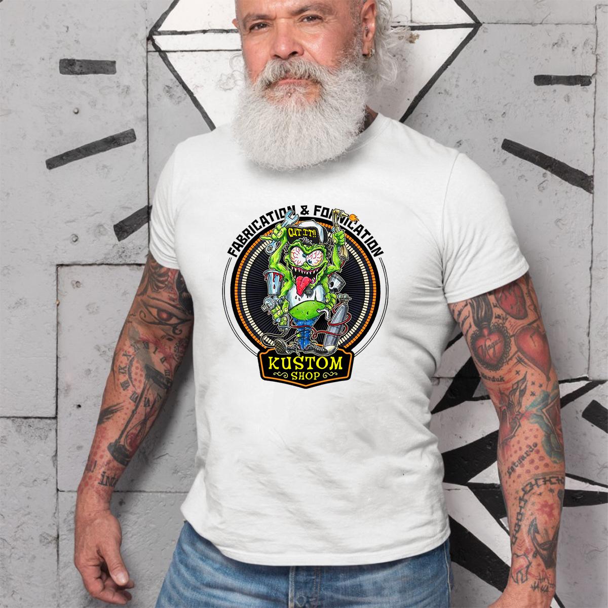 Kustom shop hot rod T shirt 4 Kustom shop hot rod WhiteShirt 2