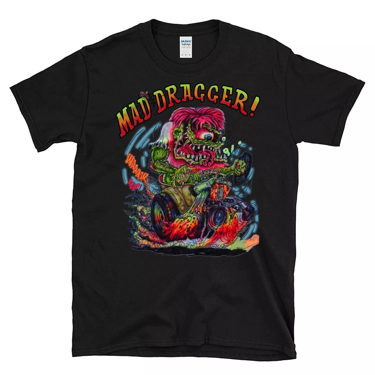 Mad dragger monster hot rod T shirt 1 Mad dragger monster hot rod BlackShirt 1