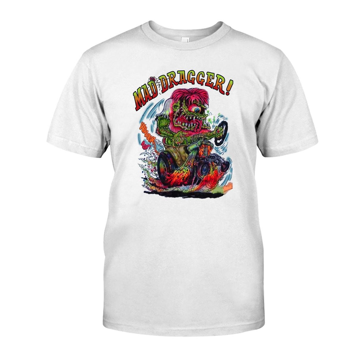 Mad dragger monster hot rod T shirt 3 Mad dragger monster hot rod WhiteShirt 1