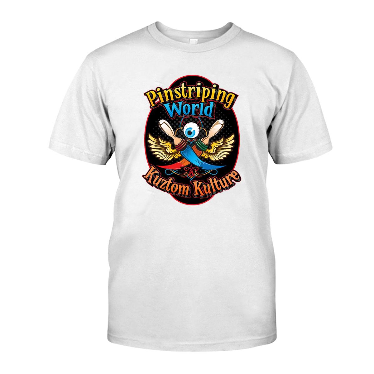 Pinstriping word kuztom kulture T shirt 3 Pinstriping word kuztom kulture WhiteShirt 1