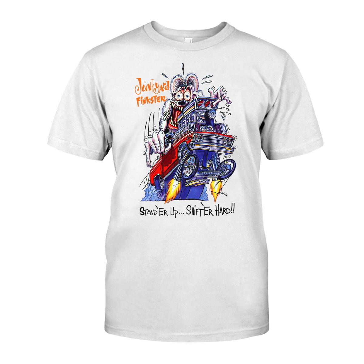 Rat fink junk yard finkster T shirt 3 Rat fink junk yard finkster WhiteShirt 1
