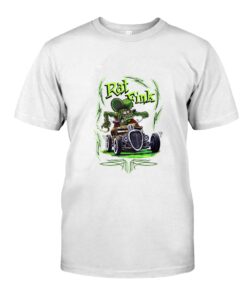 Rat fink with car T shirt 7 Rat fink with car WhiteShirt 1