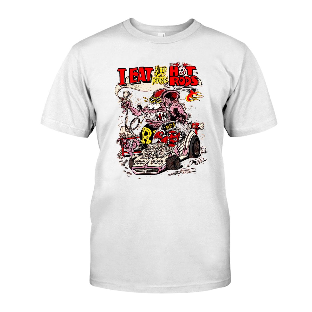 Rat rod rat fink T shirt 3 Rat rod rat fink WhiteShirt 1