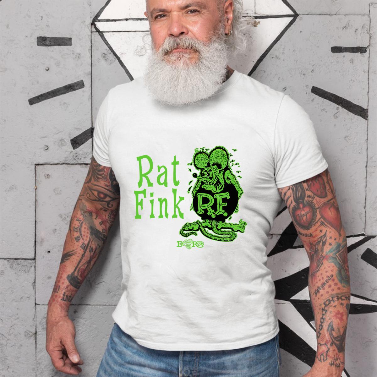 Ratfink Green T shirt 2 Ratfink Green WhiteShirt 2