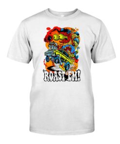 Roast em hot rod T shirt 7 Roast em hot rod WhiteShirt 1